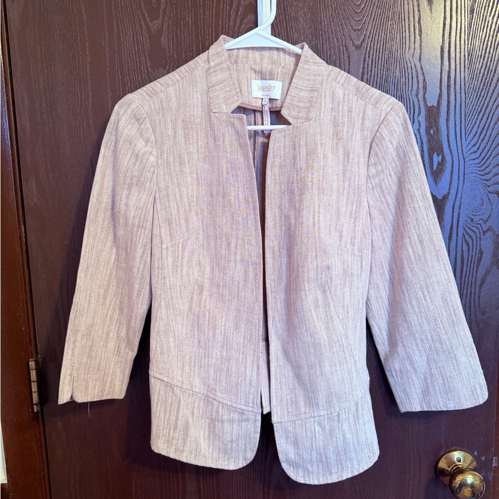 Laundry by shelli segal cotton linen blend blazer